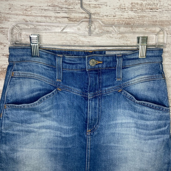 RARE! Ag Adriano Goldschmied The Kory X a line midi denim skirt EUC SZ 27 Fall! - Picture 2 of 11